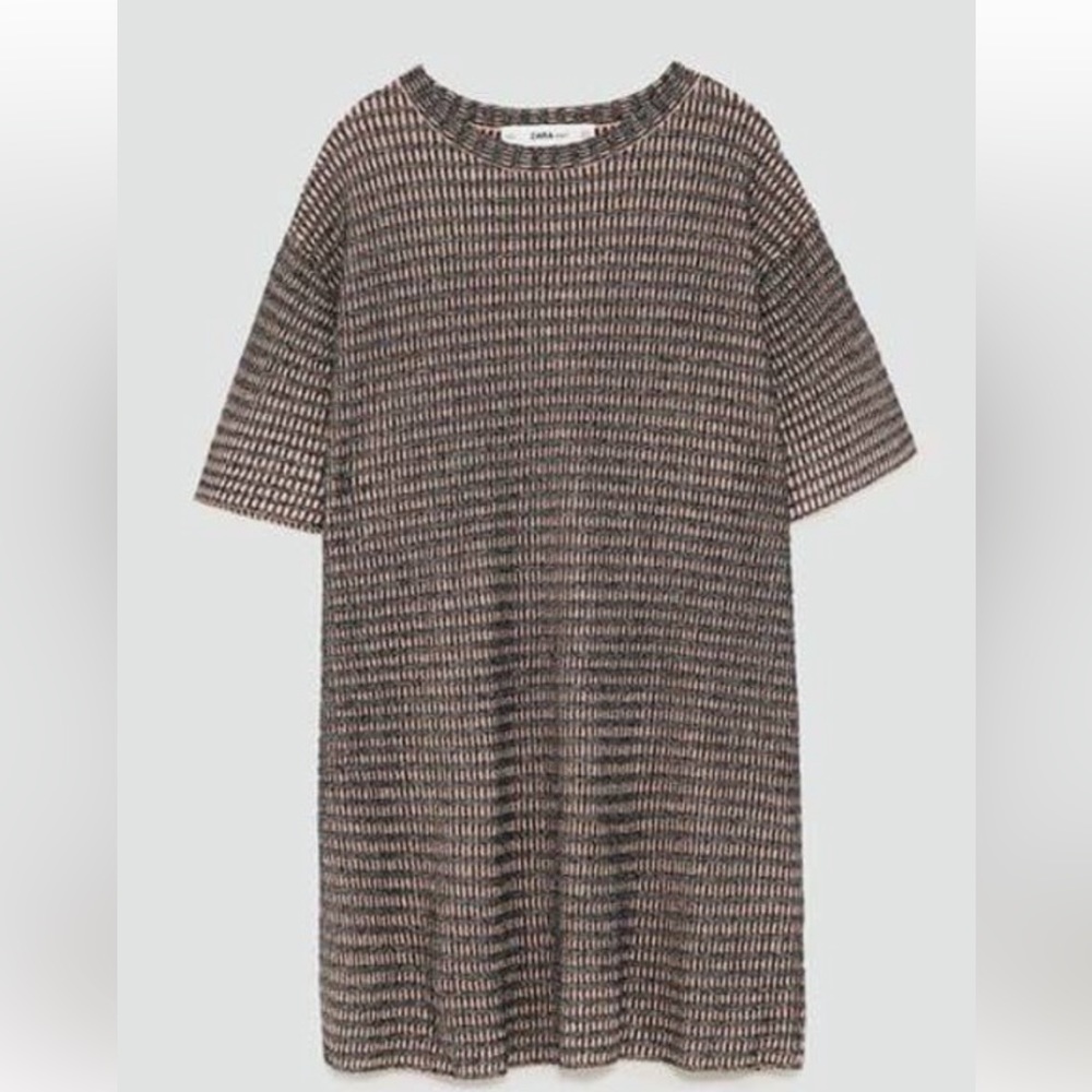 ZARA SMALL OVERSIZED FUN GLITTER METALLIC DRESS SPARKLY TUNIC